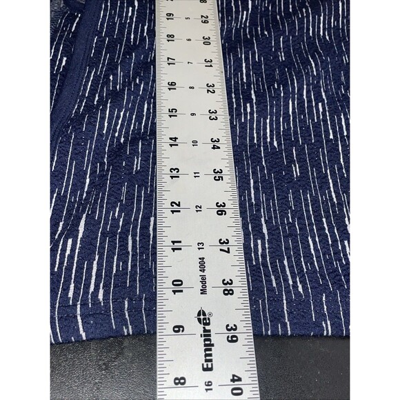 Long Tall Sally Cardigan Womens 18 Navy Blue Duster Sweater Open Front Office - Picture 10 of 10